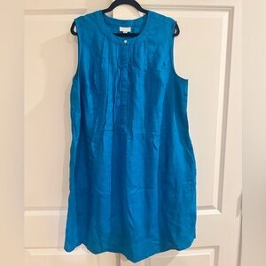 J.Jill Love Linen Sleeveless Pleated Dress – Size 2X – NWT